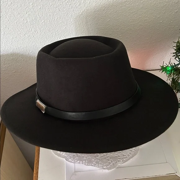 All Weather Classic Fedora black hat , Unisex - Picture 5 of 5